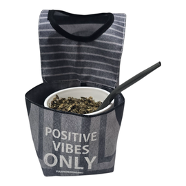 BOLSITA DE AUTO PORTA MATE - POSSITIVE VIBES